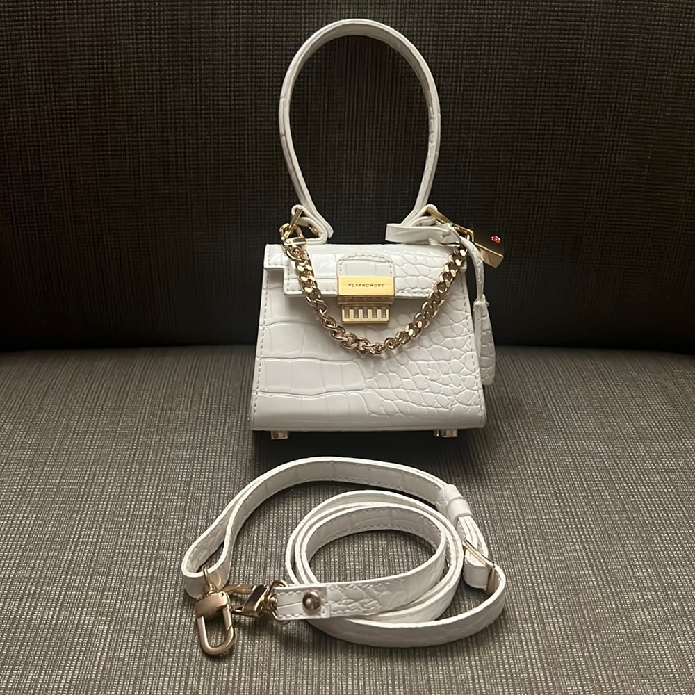 Prelove: Authentic Play Micro Candy Crossbody Bag (White Croc 🐊 Style)